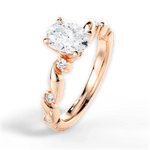 Emma Oval Cut Lab Grown Diamond 18Kt Rose Gold Engagement Ring - View 2