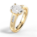 Brittany Oval Cut Lab Grown Diamond 18Kt Yellow Gold Engagement Ring - View 2