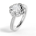 Hayley Asscher Cut Lab Grown Diamond 14Kt White Gold Engagement Ring - View 2