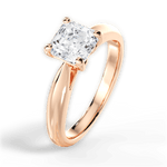 Colleen Asscher Cut Lab Grown Diamond 18Kt Rose Gold Engagement Ring - View 4