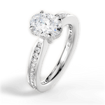 Katelyn Oval Cut Lab Grown Diamond 14Kt White Gold Engagement Ring - View 2