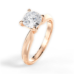 Beth Cushion Cut Lab Grown Diamond 18Kt Rose Gold Engagement Ring - View 3