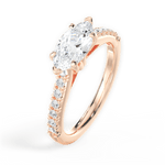 Diane Marquise Cut Lab Grown Diamond 18Kt Rose Gold Engagement Ring - View 2