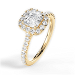 Ingrid Asscher Cut Lab Grown Diamond 18Kt Yellow Gold Engagement Ring - View 4