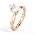 Bianca Pear Cut Lab Grown Diamond 18Kt Rose Gold Engagement Ring - View 4