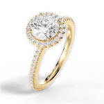 Joanne Round Cut Lab Grown Diamond 18Kt Yellow Gold Engagement Ring - View 3