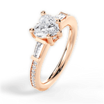 Katie Heart Cut Lab Grown Diamond 18Kt Rose Gold Engagement Ring - View 3
