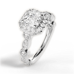 Irene Asscher Cut Lab Grown Diamond 18Kt White Gold Engagement Ring - View 4