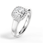 Jasmin Asscher Cut Lab Grown Diamond 14Kt White Gold Engagement Ring - View 2