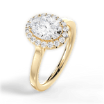 Fiona Oval Cut Lab Grown Diamond 18Kt Yellow Gold Engagement Ring - View 4