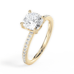 Janice Cushion Cut Lab Grown Diamond 18Kt Yellow Gold Engagement Ring - View 3
