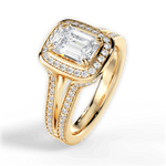 Mackenzie Emerald Cut Lab Grown Diamond 18Kt Yellow Gold Engagement Ring - View 4