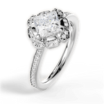 Hayley Princess Cut Lab Grown Diamond 14Kt White Gold Engagement Ring - View 3