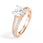 Kendra Heart Cut Lab Grown Diamond 18Kt Rose Gold Engagement Ring - View 3