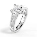 Brittany Heart Cut Lab Grown Diamond 18Kt White Gold Engagement Ring - View 2