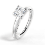 Annette Asscher Cut Lab Grown Diamond 14Kt White Gold Engagement Ring - View 2