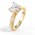 Dolores Heart Cut Lab Grown Diamond 18Kt Yellow Gold Engagement Ring - View 4