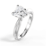 Aria Heart Cut Lab Grown Diamond 14Kt White Gold Engagement Ring - View 4