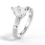 Gabriela Pear Cut Lab Grown Diamond 14Kt White Gold Engagement Ring - View 3