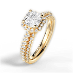 Jocelyn Asscher Cut Lab Grown Diamond 18Kt Yellow Gold Engagement Ring - View 2