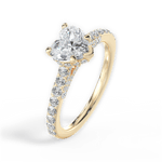 Laura Heart Cut Lab Grown Diamond 18Kt Yellow Gold Engagement Ring - View 2