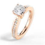 Katelyn Cushion Cut Lab Grown Diamond 18Kt Rose Gold Engagement Ring - View 4