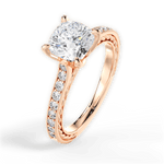 Gilda Cushion Cut Lab Grown Diamond 18Kt Rose Gold Engagement Ring - View 2