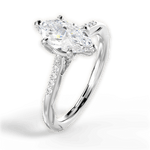 Christina Marquise Cut Lab Grown Diamond 18Kt White Gold Engagement Ring - View 2