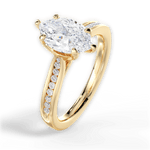 Elena Marquise Cut Lab Grown Diamond 18Kt Yellow Gold Engagement Ring - View 3