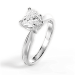 Amanda Heart Cut Lab Grown Diamond 18Kt White Gold Engagement Ring - View 4