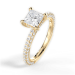 Madeline Princess Cut Lab Grown Diamond 18Kt Yellow Gold Engagement Ring - View 4