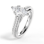 Deborah Marquise Cut Lab Grown Diamond Platinum Engagement Ring - View 2