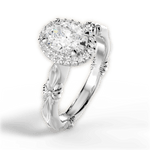 Erica Oval Cut Lab Grown Diamond 18Kt White Gold Engagement Ring - View 2