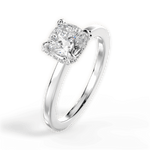 Gemma Cushion Cut Lab Grown Diamond Platinum Engagement Ring - View 2