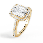 Jeanne Emerald Cut Lab Grown Diamond 18Kt Yellow Gold Engagement Ring - View 4