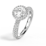 Lucy Round Cut Lab Grown Diamond 18Kt White Gold Engagement Ring - View 4