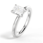 Allison Emerald Cut Lab Grown Diamond 14Kt White Gold Engagement Ring - View 3