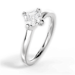 Ashley Asscher Cut Lab Grown Diamond 14Kt White Gold Engagement Ring - View 3