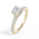 Laura Asscher Cut Lab Grown Diamond 18Kt Yellow Gold Engagement Ring - View 2