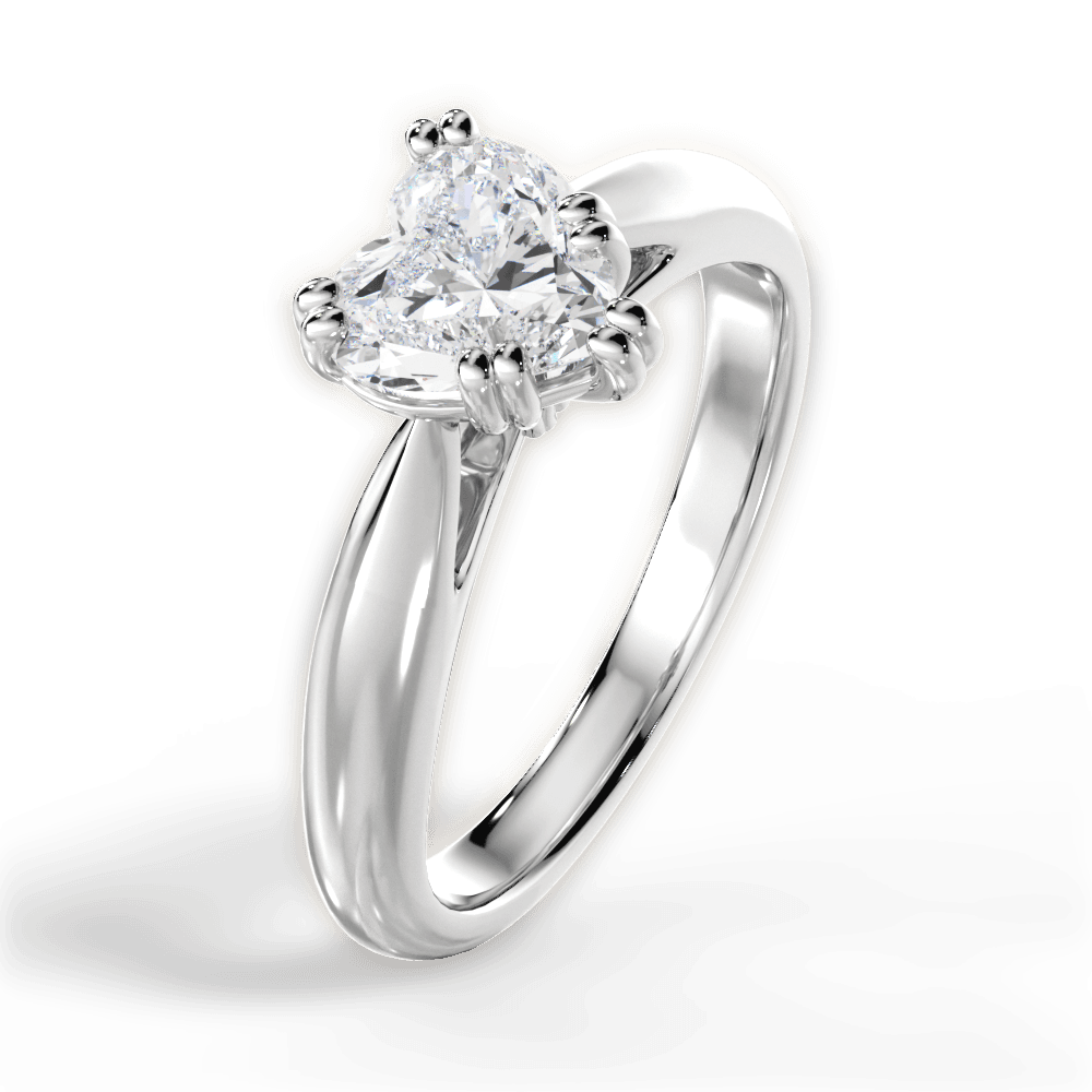 Camila Heart Cut Lab Grown Diamond 14Kt White Gold Engagement Ring - View 4