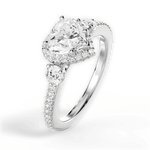 Julia Heart Cut Lab Grown Diamond 18Kt White Gold Engagement Ring - View 4