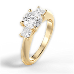 Dorothy Round Cut Lab Grown Diamond 18Kt Yellow Gold Engagement Ring - View 3