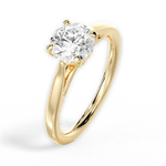 Angie Round Cut Lab Grown Diamond 18Kt Yellow Gold Engagement Ring - View 4
