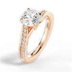Elise Round Cut Lab Grown Diamond 18Kt Rose Gold Engagement Ring - View 2