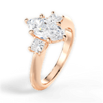 Dorothy Marquise Cut Lab Grown Diamond 18Kt Rose Gold Engagement Ring - View 2