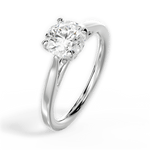 Angie Round Cut Lab Grown Diamond Platinum Engagement Ring - View 2