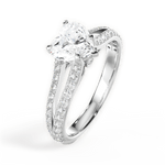 Kendra Heart Cut Lab Grown Diamond Platinum Engagement Ring - View 2