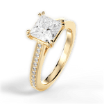 Denise Princess Cut Lab Grown Diamond 18Kt Yellow Gold Engagement Ring - View 4