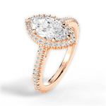 Jenny Marquise Cut Lab Grown Diamond 18Kt Rose Gold Engagement Ring - View 2