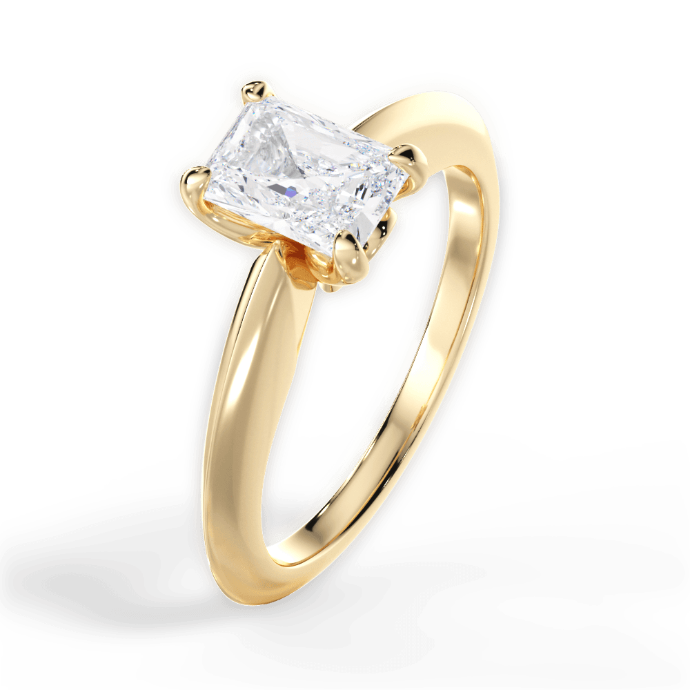 Diana Radiant Cut Lab Grown Diamond 18Kt Yellow Gold Engagement Ring - View 4